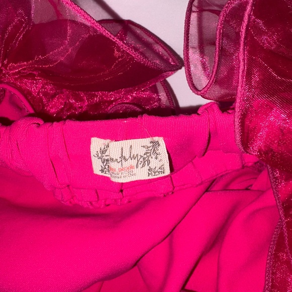 Free People Intimately Size S Hot Pink House Party Ruffle Cropped Tank Top - Picture 4 of 5